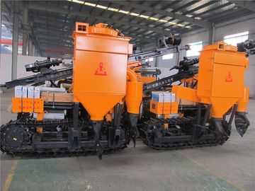 Portable mine drilling rig machine for rock hardness with two independent gear pump