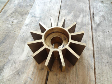 Silicon Brass Water Pump Open Impeller Solid Work , Resin Sand Casting