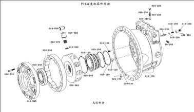 PLM9 Truck Mixer Speed Reducer Concrete Hydraulic Pump Parts PLM7 / MCR92 Motor